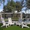 Flash Furniture White Modern 4 Slat Back Adirondack Chairs, PK4 4-JJ-C14509-WH-GG - alternate 1